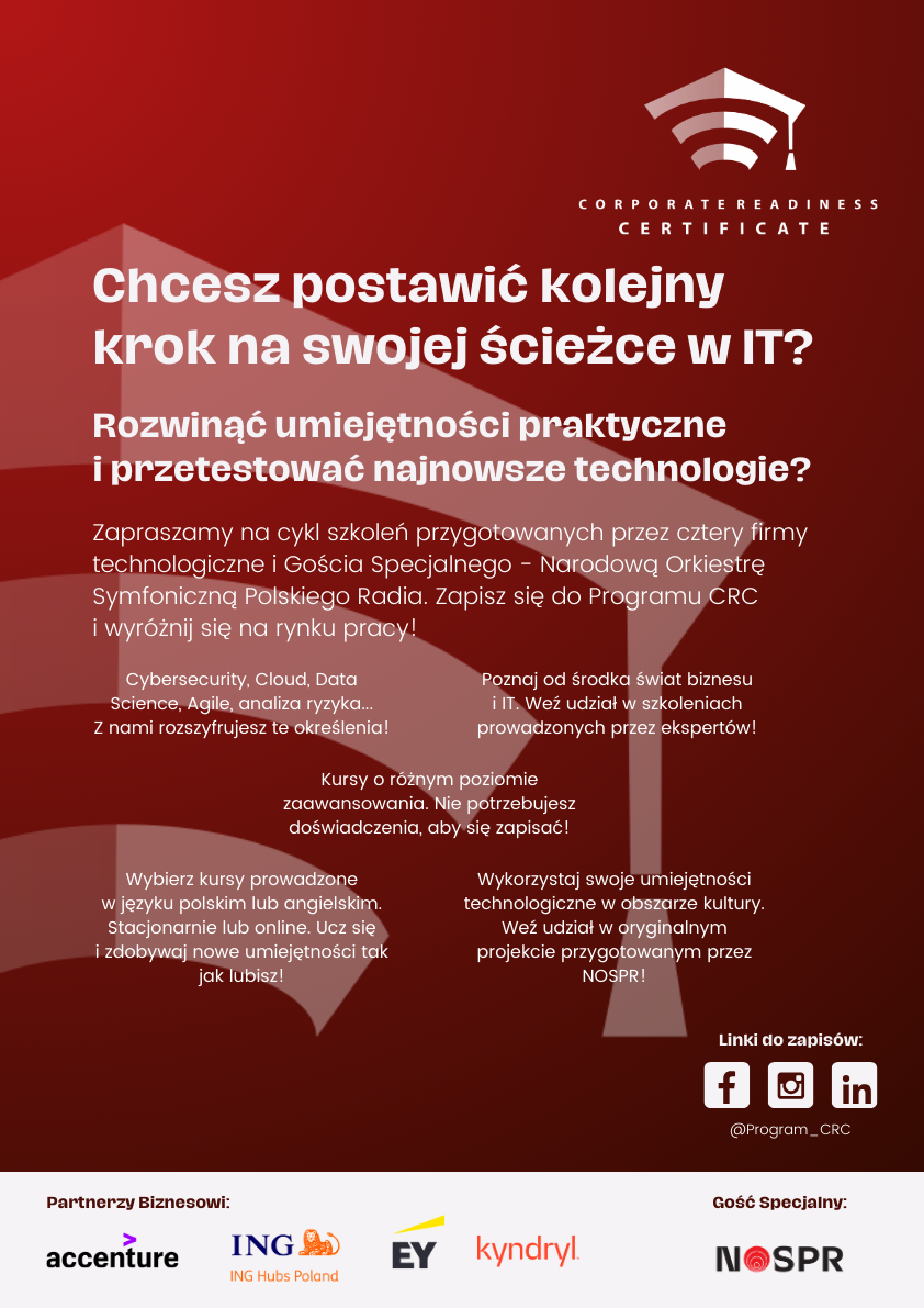 plakat informacyjny programu CRC