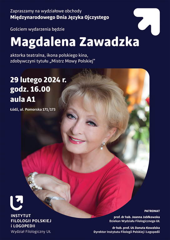 Magdalena Zawadzka - a poster advertising the meeting