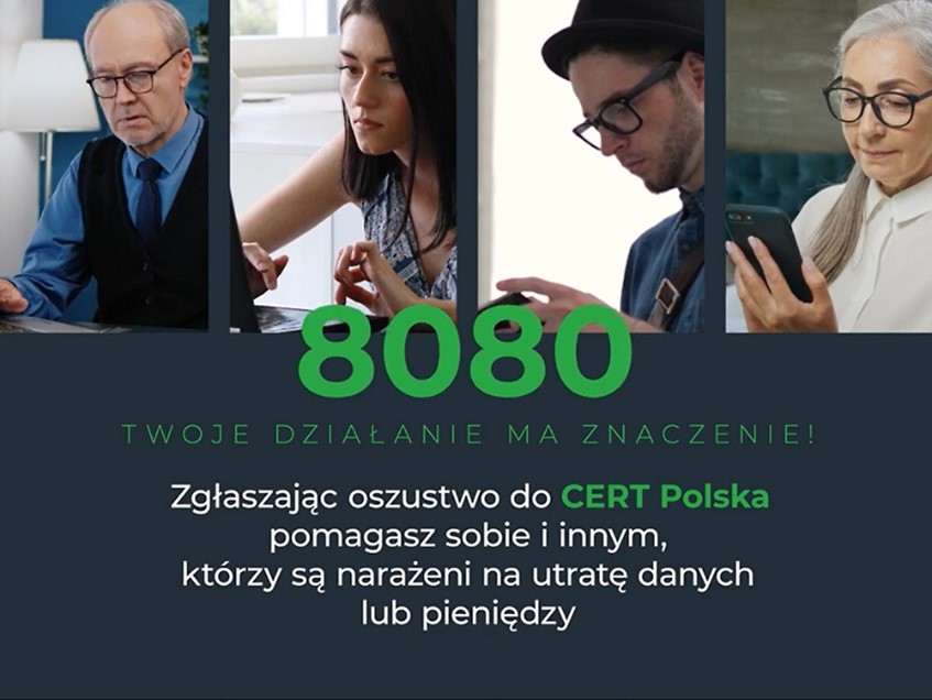 Zaproszenie do zgłaszania oszustw do CERT 8080