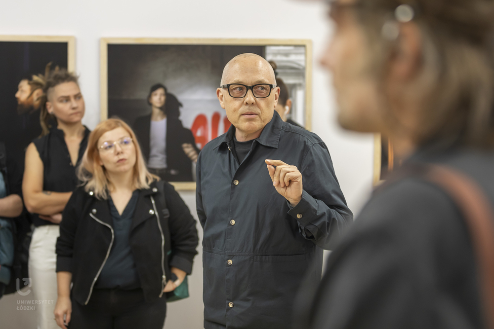 The exhibition curator Prof. Marek Domański during the opening of the exhibition