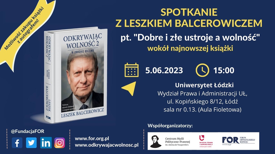 Grafika z okładką książki Leszka Balcerowicza