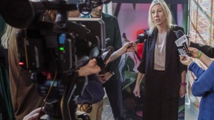 Honorata Pytloch-Ogieniewska podczas briefingu prasowego